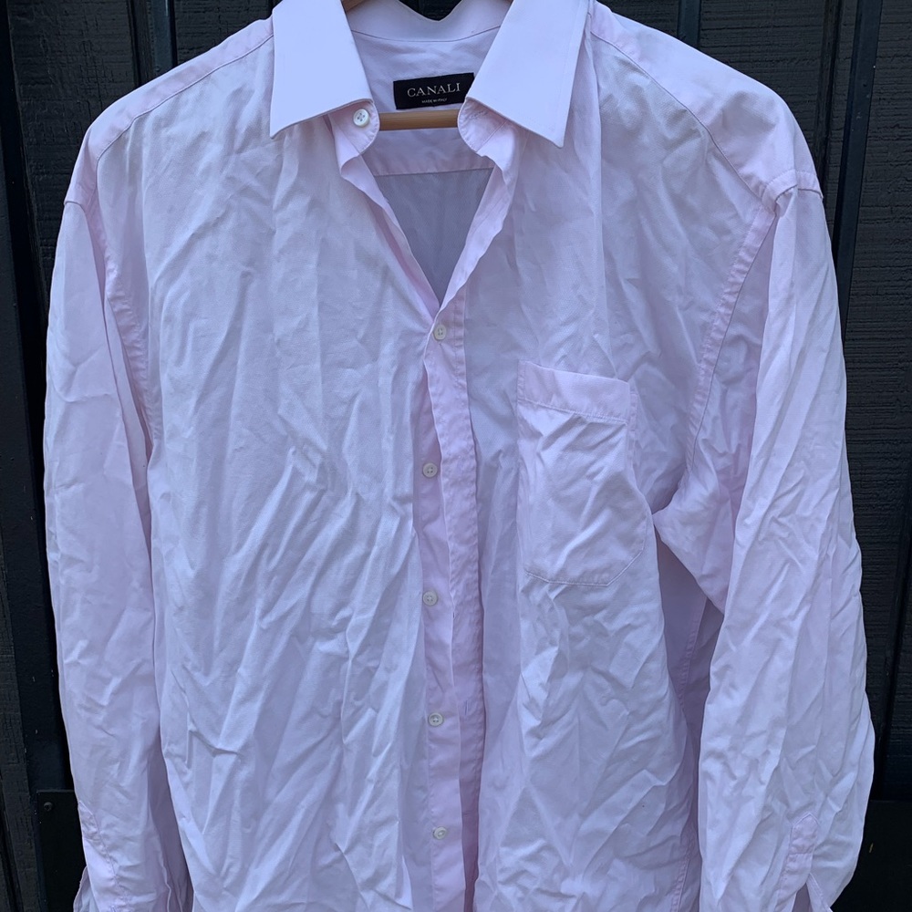 Men’s light pink “canali” dress shirt